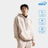 Áo Hoodie Unisex Tay Dài Có Túi Mũ In Hình Form Loose