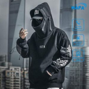 đặc điểm áo hoodie unisex phong cách streetwear màu đen