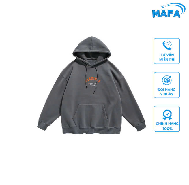 Áo Hoodie Màu Xám Lông Chuột